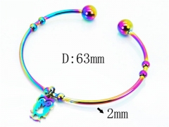 HY Jewelry Wholesale Stainless Steel 316L Bangle (Colorful)-HY58B0427KLX