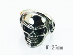 HY Stainless Steel 316L Man Skull Rings-HY28R0003OR