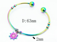 HY Jewelry Wholesale Stainless Steel 316L Bangle (Colorful)-HY58B0414KLW