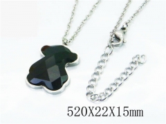 HY Stainless Steel 316L Necklaces (Bear Style)-HY90N0110HIS