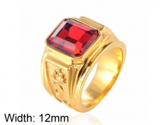HY Jewelry Wholesale Stainless Steel 316L Zircon Crystal Stone Rings-HY0044R096