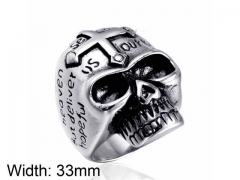 HY Jewelry Wholesale Stainless Steel 316L Skull Rings-HY0044R099