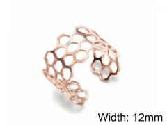 HY Jewelry Wholesale Stainless Steel 316L Hollow Rings-HY0046R025