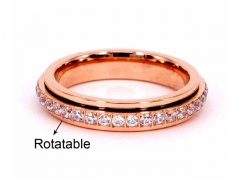HY Jewelry Wholesale Stainless Steel 316L Zircon Crystal Stone Rings-HY0047R001