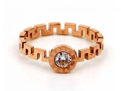 HY Jewelry Wholesale Stainless Steel 316L Zircon Crystal Stone Rings-HY0047R043