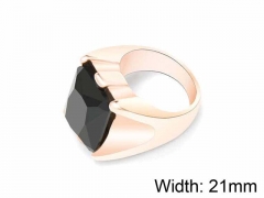 HY Jewelry Wholesale Stainless Steel 316L Zircon Crystal Stone Rings-HY0046R036