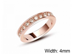 HY Jewelry Wholesale Stainless Steel 316L Zircon Crystal Stone Rings-HY0046R008