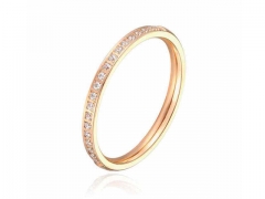 HY Jewelry Wholesale Stainless Steel 316L Zircon Crystal Stone Rings-HY0045R042