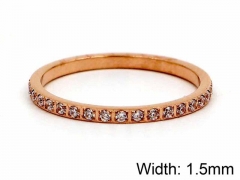 HY Jewelry Wholesale Stainless Steel 316L Zircon Crystal Stone Rings-HY0047R032