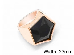 HY Jewelry Wholesale Stainless Steel 316L Zircon Crystal Stone Rings-HY0046R016