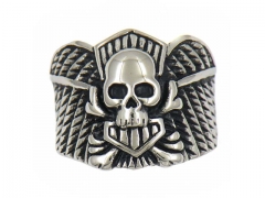 HY Jewelry Wholesale Stainless Steel 316L Skull Rings-HY0049R083