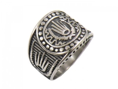 HY Jewelry Wholesale Stainless Steel 316L Religion Rings-HY0049R061