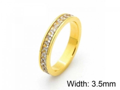 HY Jewelry Wholesale Stainless Steel 316L Zircon Crystal Stone Rings-HY0050R029