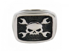 HY Jewelry Wholesale Stainless Steel 316L Skull Rings-HY0049R084