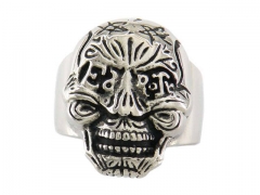 HY Jewelry Wholesale Stainless Steel 316L Skull Rings-HY0049R096