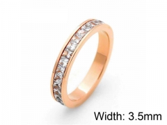 HY Jewelry Wholesale Stainless Steel 316L Zircon Crystal Stone Rings-HY0050R028