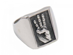 HY Jewelry Wholesale Stainless Steel 316L Religion Rings-HY0049R039