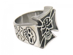 HY Jewelry Wholesale Stainless Steel 316L Skull Rings-HY0049R086