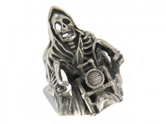 HY Jewelry Wholesale Stainless Steel 316L Skull Rings-HY0049R019