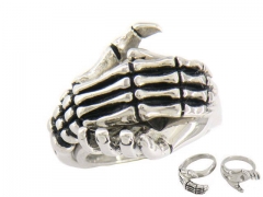 HY Jewelry Wholesale Stainless Steel 316L Skull Rings-HY0049R003