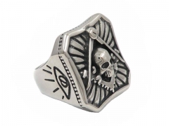 HY Jewelry Wholesale Stainless Steel 316L Skull Rings-HY0049R020