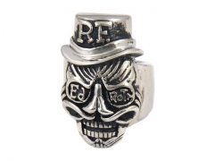 HY Jewelry Wholesale Stainless Steel 316L Skull Rings-HY0049R094