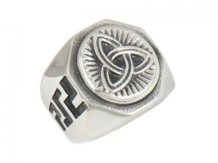 HY Jewelry Wholesale Stainless Steel 316L Religion Rings-HY0049R033