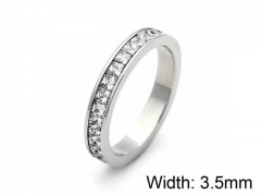 HY Jewelry Wholesale Stainless Steel 316L Zircon Crystal Stone Rings-HY0050R027