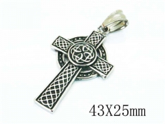 HY Wholesale Stainless Steel 316L Cross Pendant-HY22P0769HIV