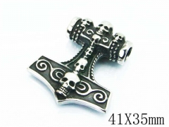 HY Wholesale Stainless Steel 316L Pendants (Skull Style)-HY22P0758HIE
