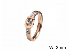 HY Jewelry Wholesale Stainless Steel 316L Zircon Crystal Stone Rings-HY0051R011