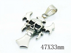 HY Wholesale Stainless Steel 316L Pendants (Skull Style)-HY22P0766HIE