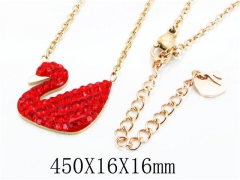 HY Stainless Steel 316L Necklaces(Crystal)-HY14N0213HSS