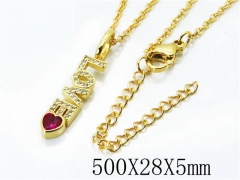 HY Stainless Steel 316L Necklaces(Crystal)-HY54N0307NZ