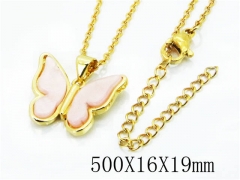 HY Stainless Steel 316L Necklaces(Crystal)-HY54N0324ML
