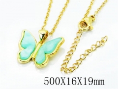 HY Stainless Steel 316L Necklaces(Crystal)-HY54N0325M5