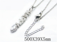 HY Stainless Steel 316L Necklaces(Crystal)-HY54N0316NX