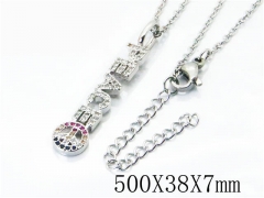 HY Stainless Steel 316L Necklaces(Crystal)-HY54N0314NL