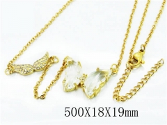 HY Stainless Steel 316L Necklaces(Crystal)-HY54N0328HHS