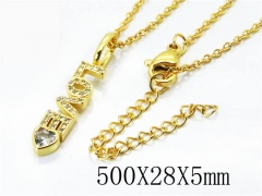 HY Stainless Steel 316L Necklaces(Crystal)-HY54N0305NQ