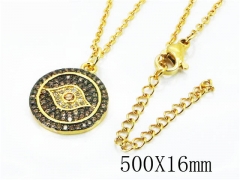 HY Stainless Steel 316L Necklaces(Crystal)-HY54N0321HIE