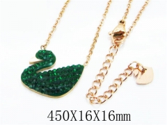 HY Stainless Steel 316L Necklaces(Crystal)-HY14N0214HXX