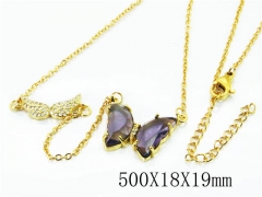 HY Stainless Steel 316L Necklaces(Crystal)-HY54N0327HHE