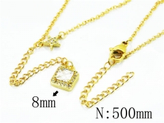 HY Stainless Steel 316L Necklaces(Crystal)-HY54N0336OW