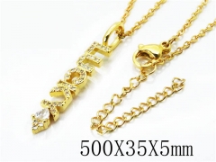 HY Stainless Steel 316L Necklaces(Crystal)-HY54N0309NL