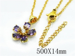 HY Stainless Steel 316L Necklaces(Crystal)-HY54N0329NR