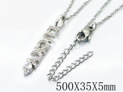 HY Stainless Steel 316L Necklaces(Crystal)-HY54N0310NW