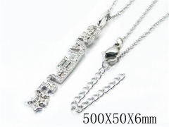 HY Stainless Steel 316L Necklaces(Crystal)-HY54N0312NL
