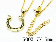 HY Stainless Steel 316L Necklaces(Crystal)-HY54N0333NW