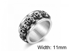 HY Jewelry Wholesale 316L Stainless Steel Skull Rings-HY0052R032